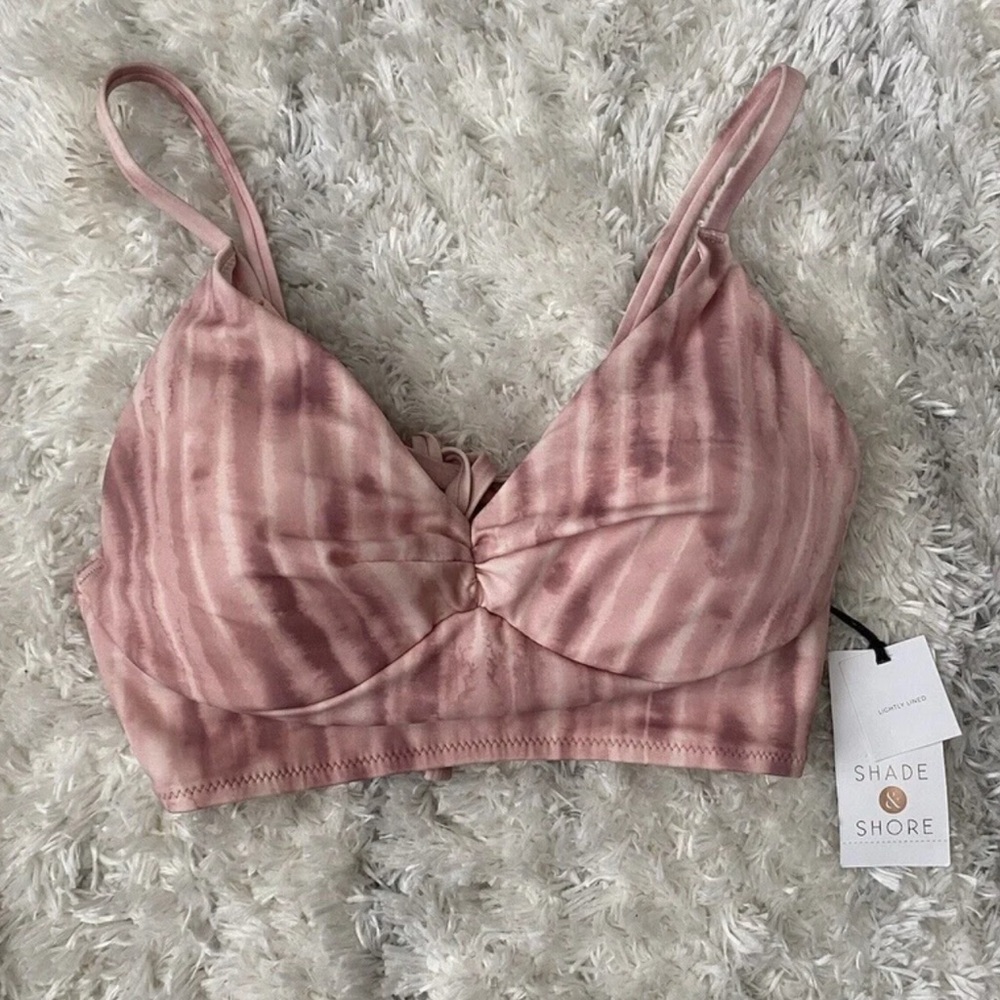 Shade & Shore Blush Pink Slightly Lined bikini top NWT size 32B